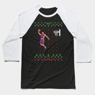 Basketball Xmas Gift Ugly Baseball T-Shirt